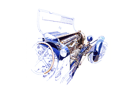 1927 Bugatti Type 35B A2 Print